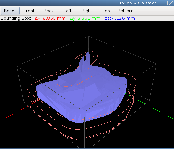 Screenshot of Contour Cutter 3D View